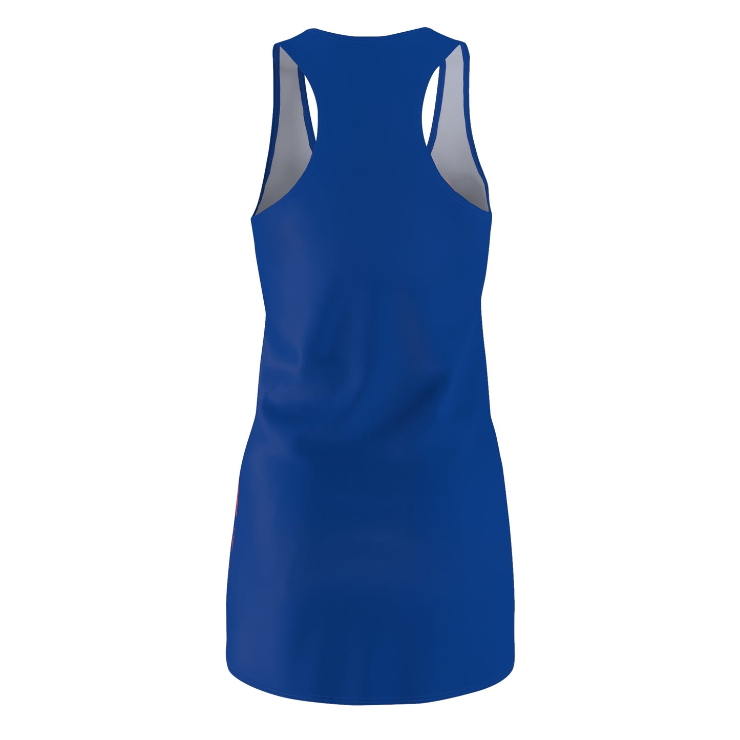 ChompMan Basketball (V6 / Blue) Women's Cut & Sew Racerback Dress (AOP)