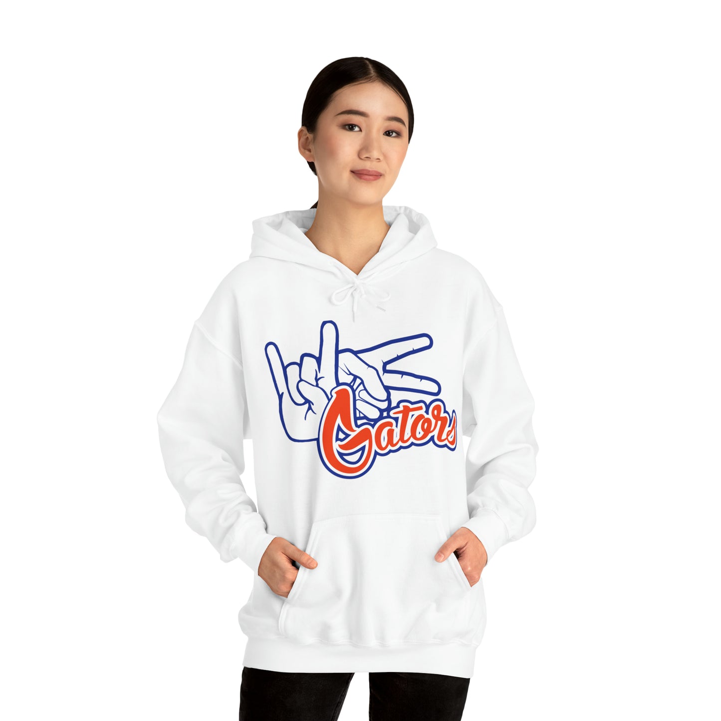 Unisex Heavy Blend™ Hooded Sweatshirt (Rock On) Gators Hands_V1