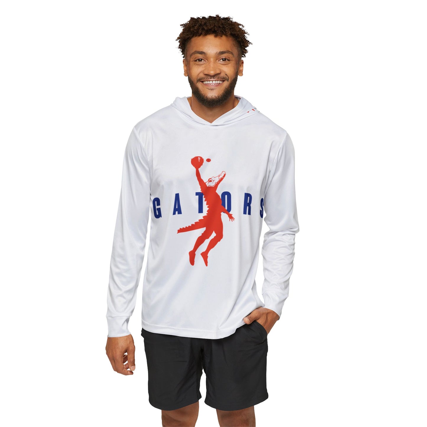 ChompMan Baseball (V4 / White) Men's Sports Warmup Hoodie (AOP)