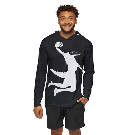 ChompMan Basketball (V7 / Black) Men's Sports Warmup Hoodie (AOP)