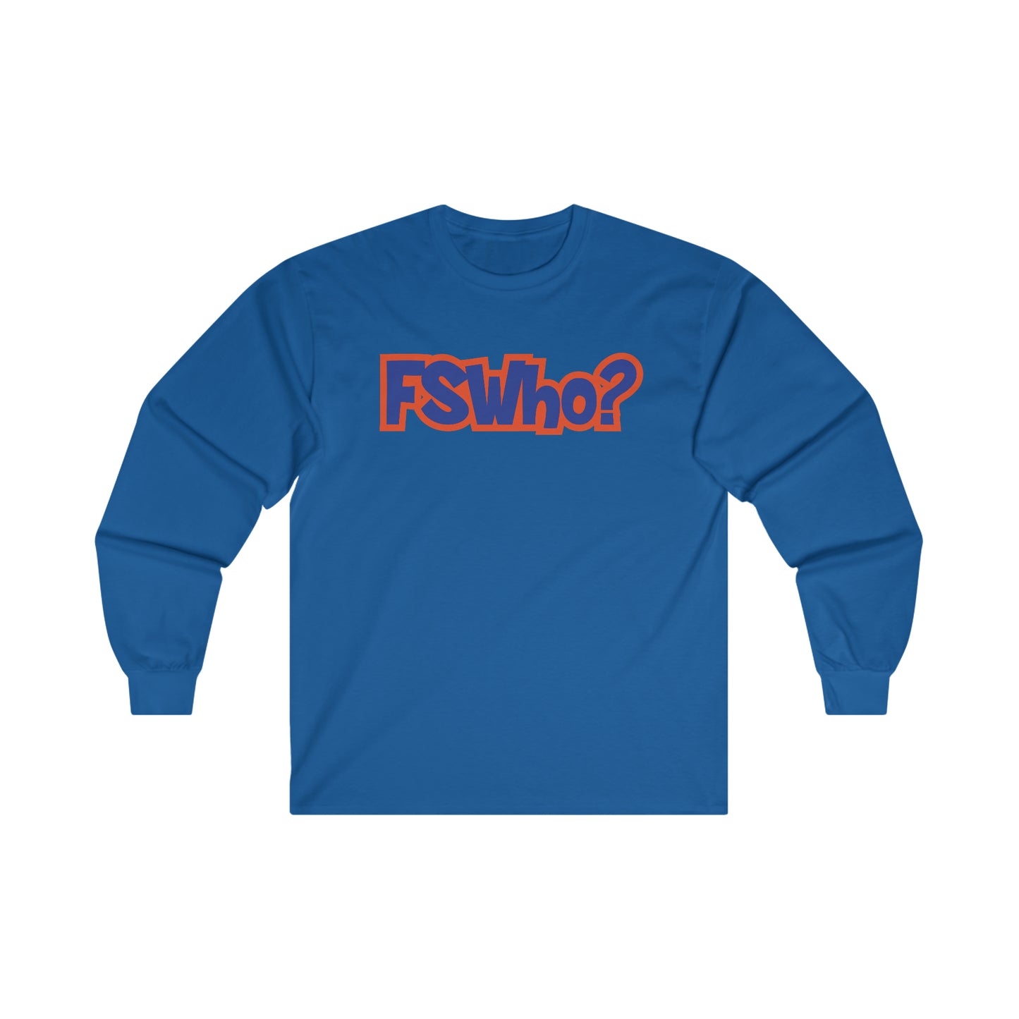 Ultra Cotton Long Sleeve Tee FSWho w/? Blue Lettering
