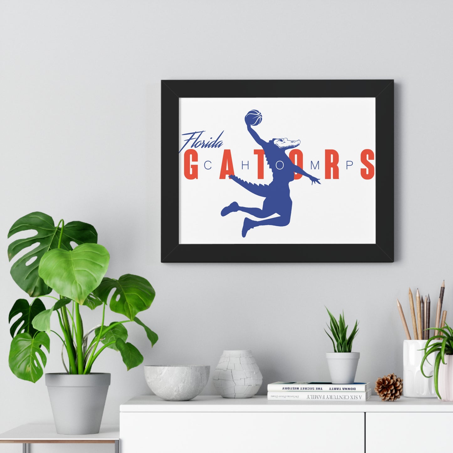 ChompMan Basketball (V1) Framed Horizontal Poster