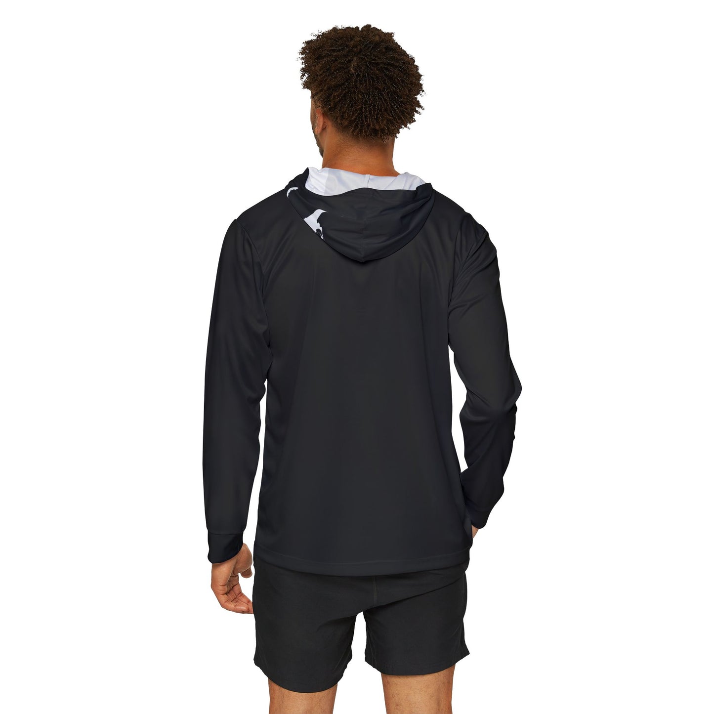 ChompMan Basketball (V7 / Black) Men's Sports Warmup Hoodie (AOP)