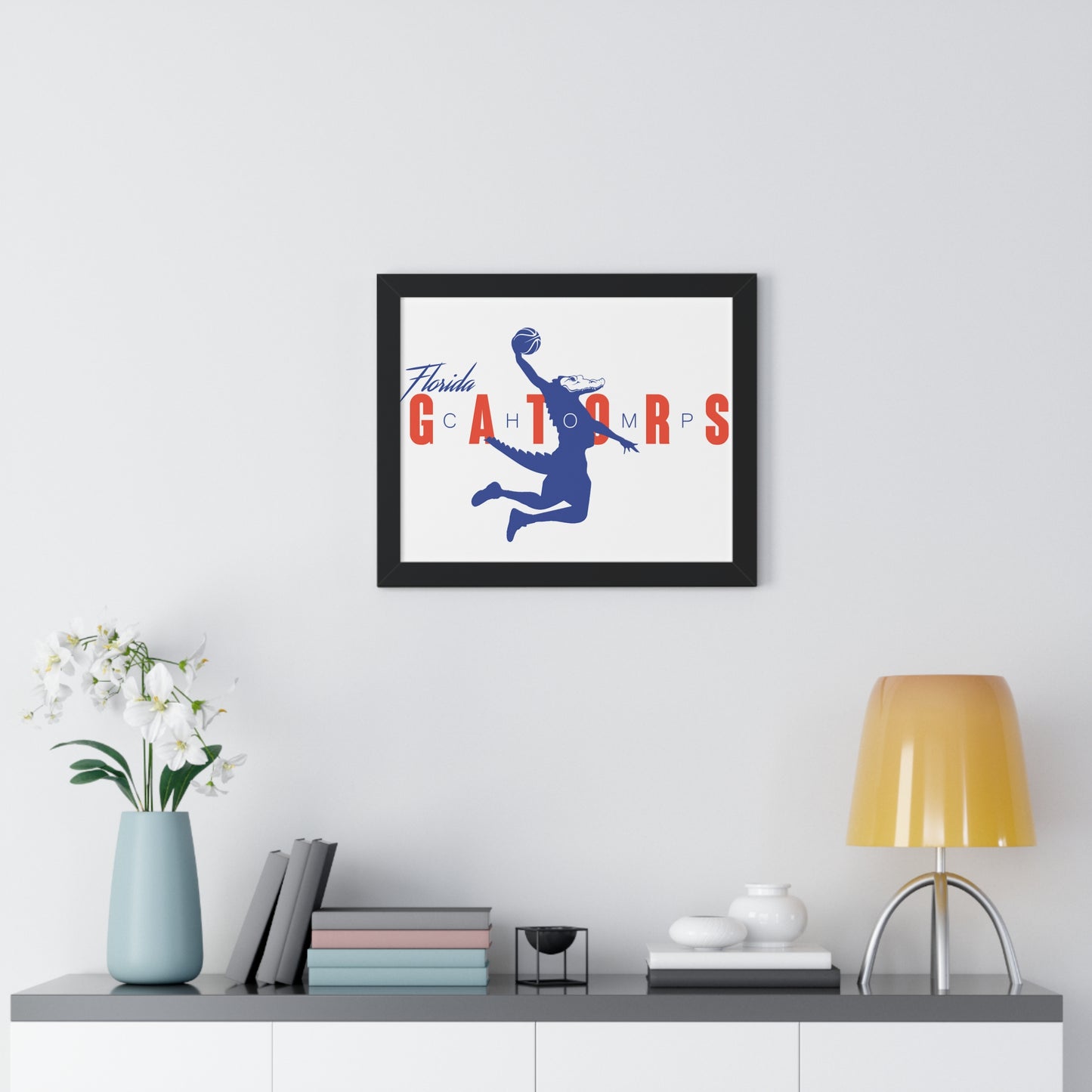 ChompMan Basketball (V1) Framed Horizontal Poster