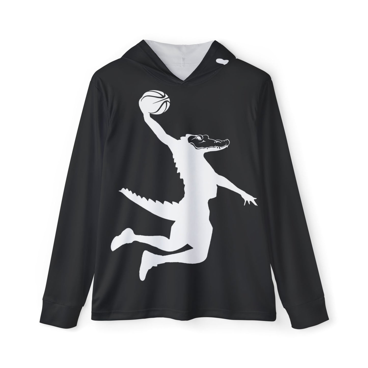 ChompMan Basketball (V7 / Black) Men's Sports Warmup Hoodie (AOP)