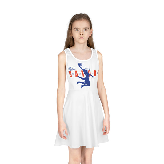 ChompMan Basketball (V1) Girls' Sleeveless Sundress (AOP)