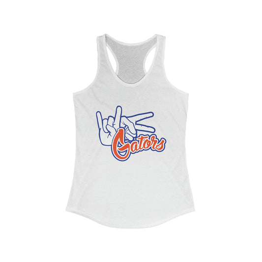 Women's Ideal Racerback Tank UF (Rock On) Gators Hands_V1