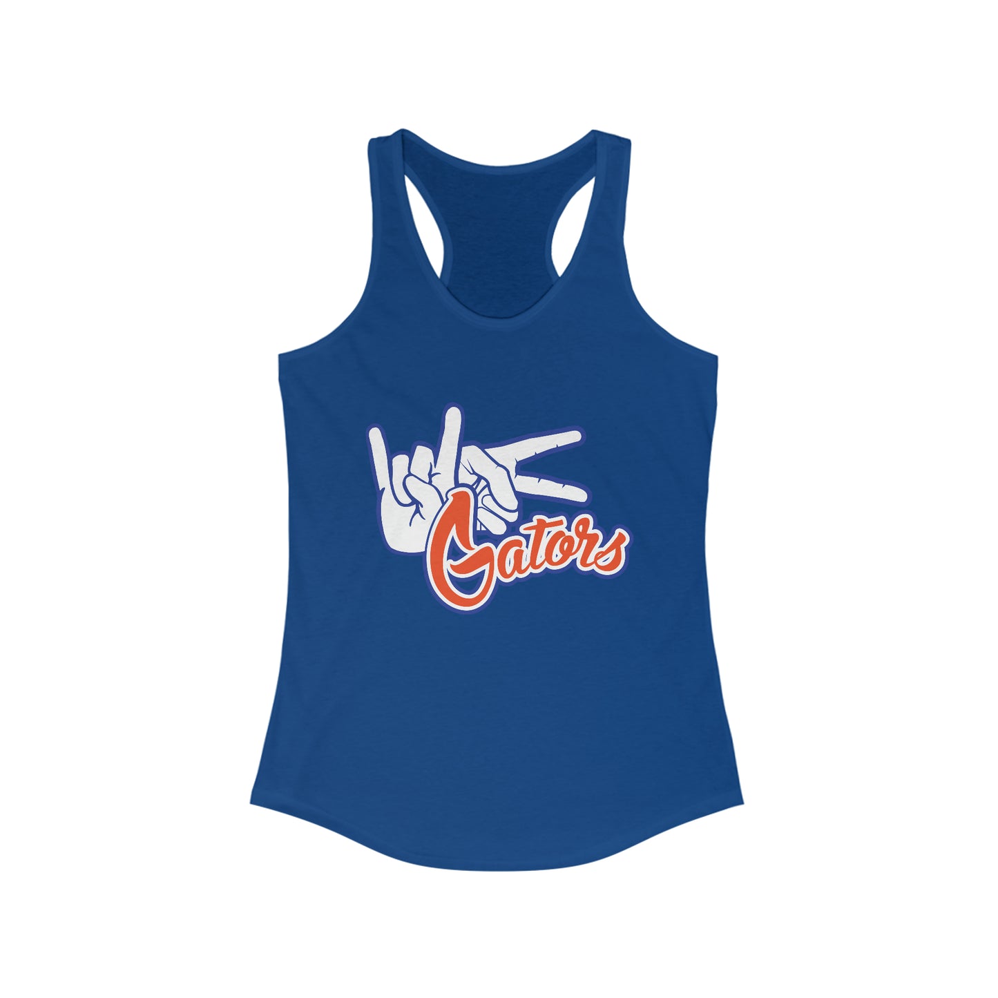 Women's Ideal Racerback Tank UF (Rock On) Gators Hands_V1