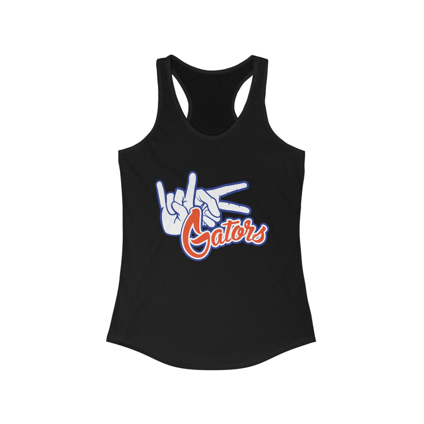 Women's Ideal Racerback Tank UF (Rock On) Gators Hands_V1