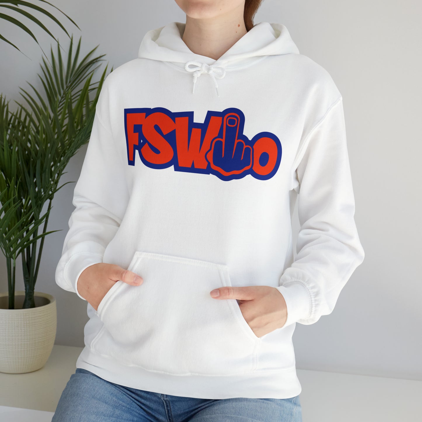 Unisex Heavy Blend™ Hooded Sweatshirt FSWho w/Blue Finger
