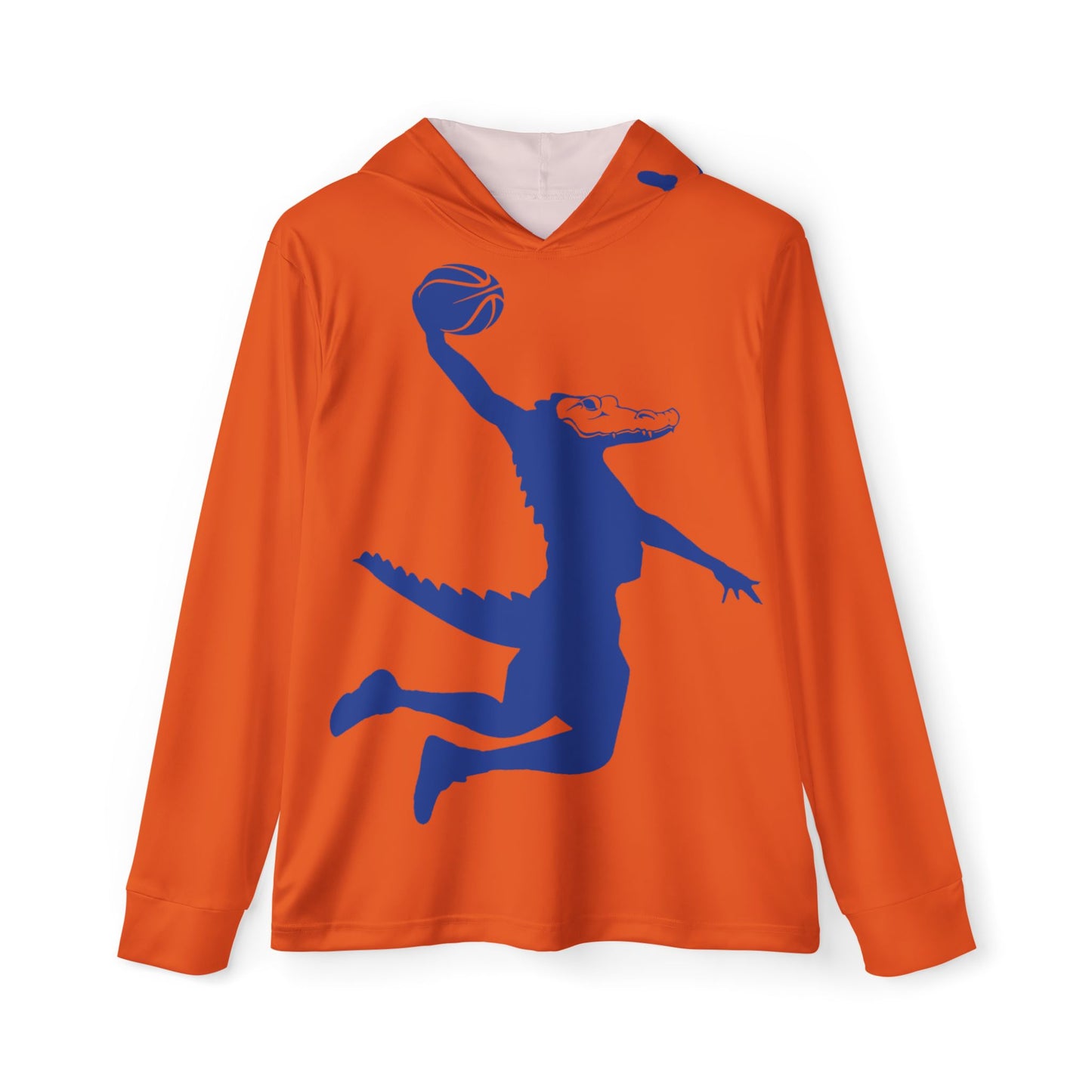 ChompMan Basketball (V5 / Orange) Men's Sports Warmup Hoodie (AOP)