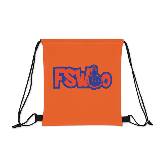 Outdoor Drawstring Bag FSWho w/ Blue Finger (Orange)