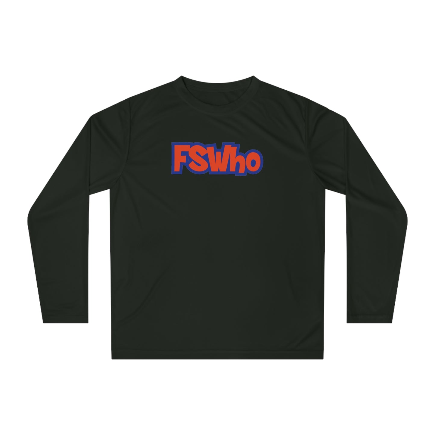 Unisex Performance Long Sleeve Shirt FSWho Orange Lettering