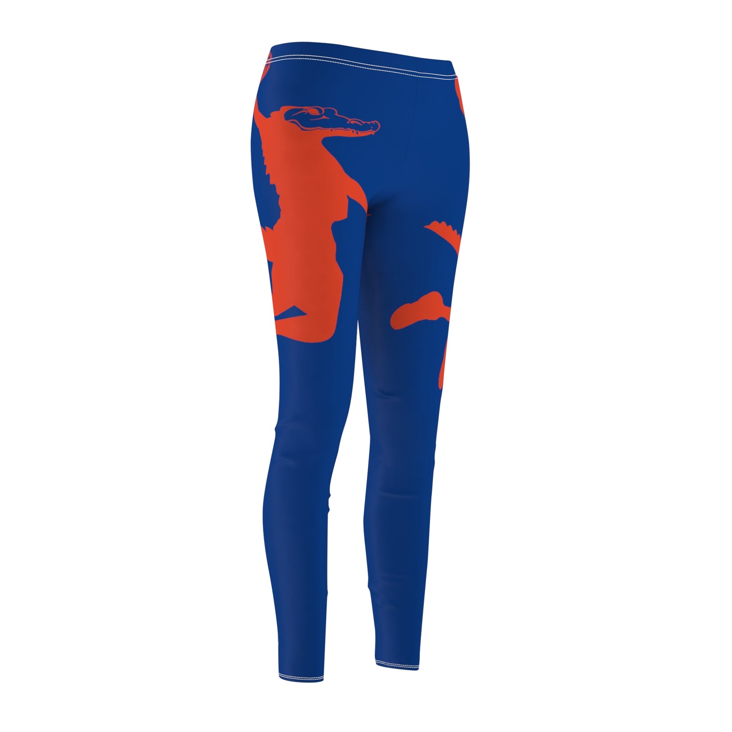 ChompMan Basketball (V6 / Blue) Women's Cut & Sew Casual Leggings (AOP)