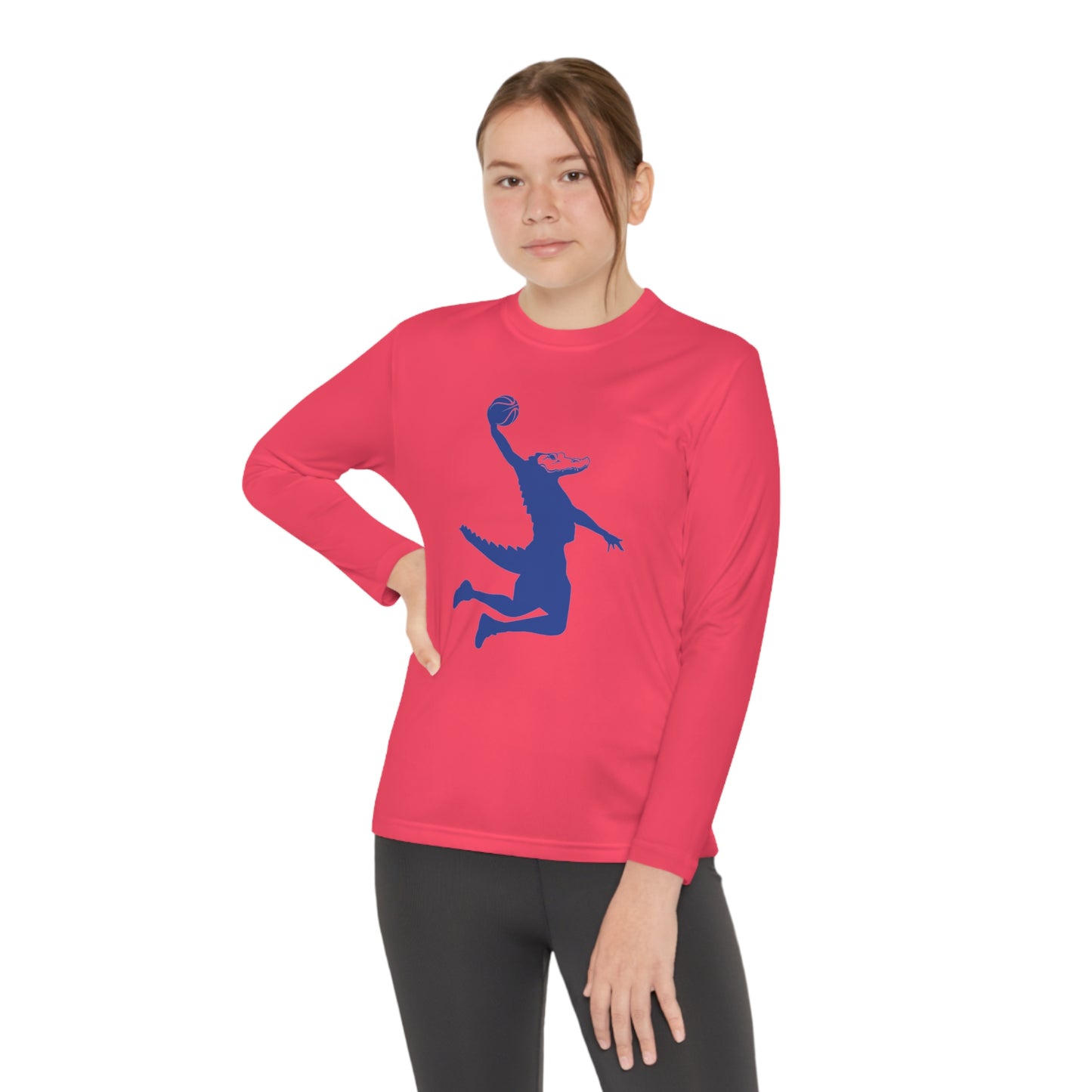 ChompMan Basketball (V5 / Orange) Youth Long Sleeve Competitor Tee