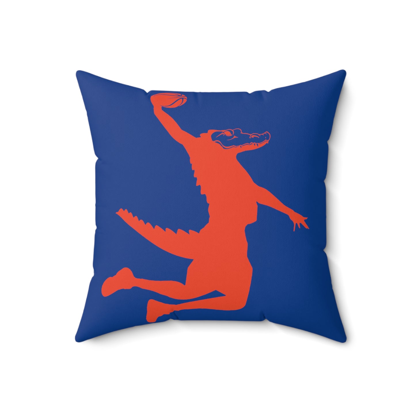 ChompMan Basketball (V6 / Blue) Spun Polyester Square Pillow