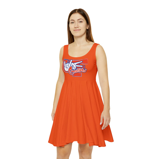 Women's Skater Dress (AOP)  UF (Rock On) Gators Hands_V2