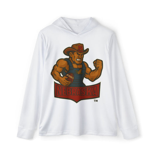 Nebraska Cornhuskers Herbie (White) Sports Warmup Hoodie, Athletic Hoodie, Team Spirit Wear, Gym Sweatshirt, Casual Sportswear, Game Day Apparel