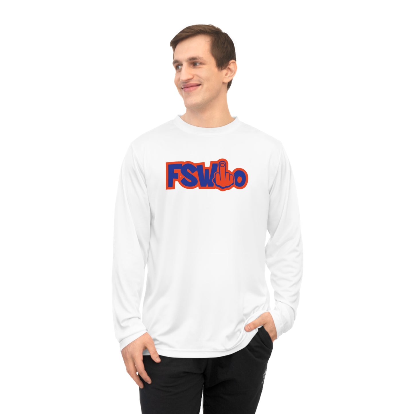 Unisex Performance Long Sleeve Shirt FSWho w/ Orange Finger