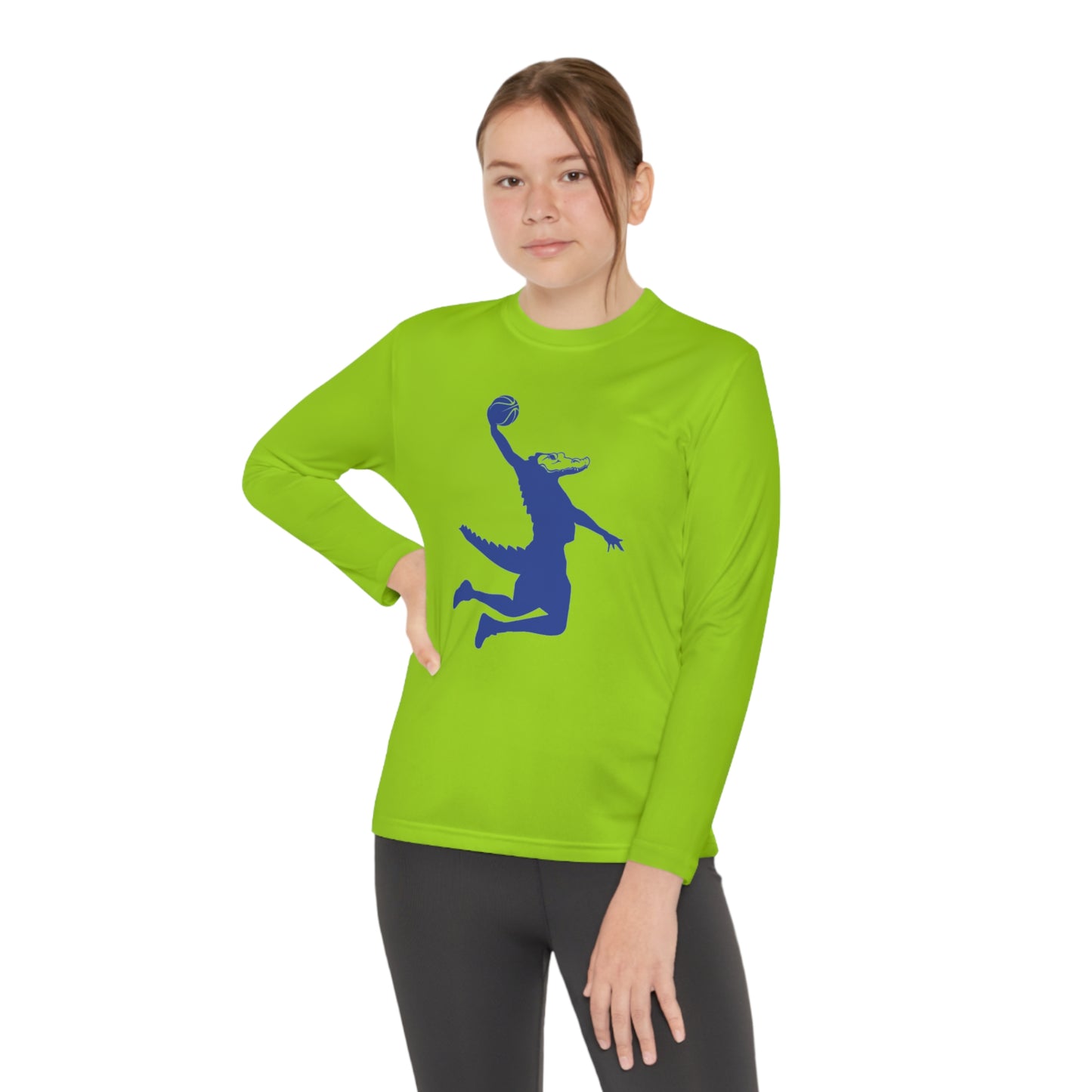 ChompMan Basketball (V5 / Orange) Youth Long Sleeve Competitor Tee