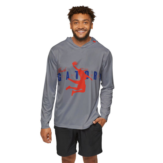 ChompMan Basketball (V2 / Gray) Men's Sports Warmup Hoodie (AOP)