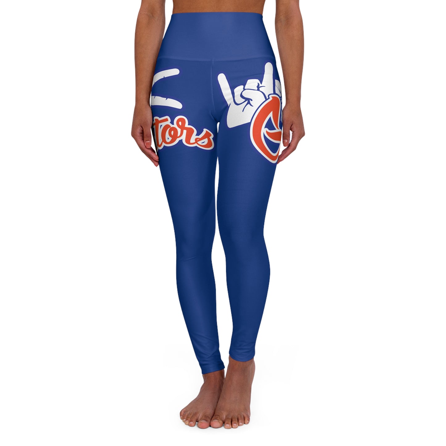 UF Gators (V3 / Blue) High Waisted Yoga Leggings (AOP)