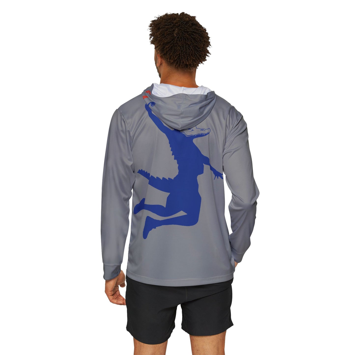 ChompMan Basketball Special (V1 / Gray) Men's Sports Warmup Hoodie (AOP)