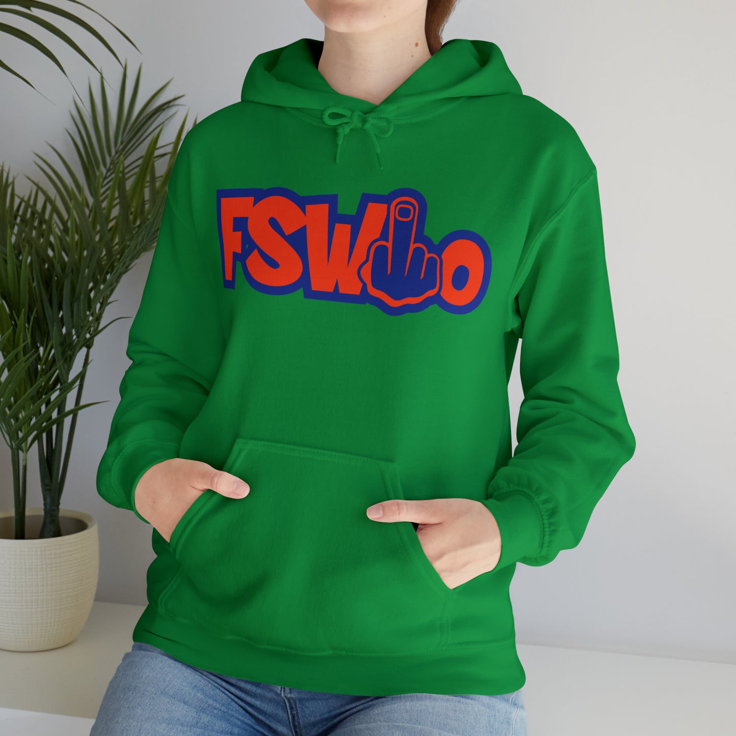 Unisex Heavy Blend™ Hooded Sweatshirt FSWho w/Blue Finger