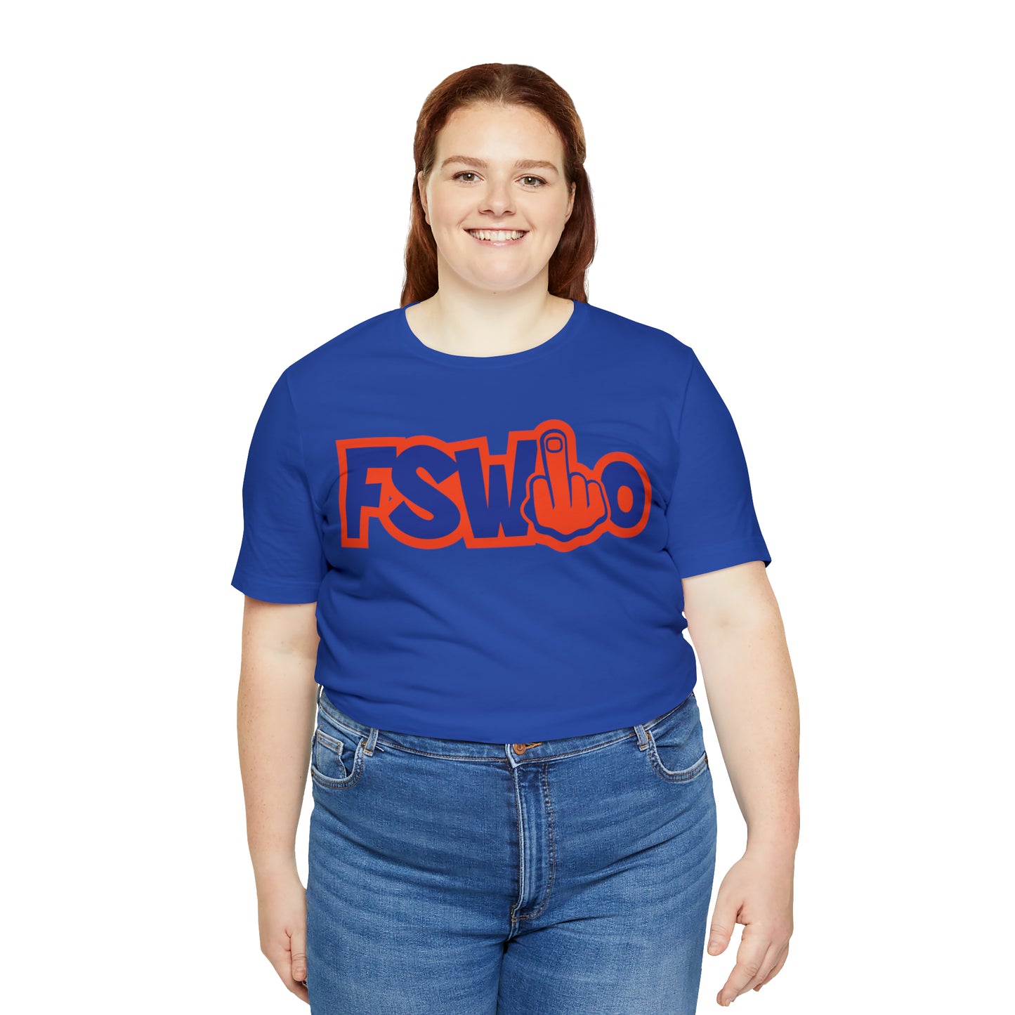 Unisex Jersey Short Sleeve Tee FSWho w/ Orange Finger