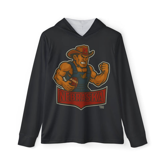 Nebraska Cornhuskers Herbie (Black) Sports Warmup Hoodie, Athletic Hoodie, Team Spirit Wear, Gym Sweatshirt, Casual Sportswear, Game Day Apparel