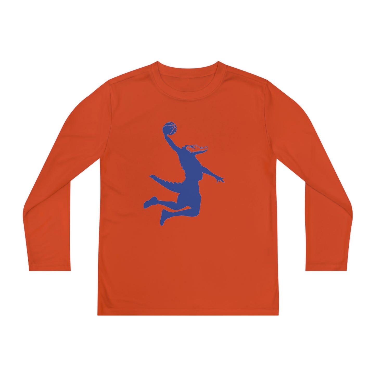 ChompMan Basketball (V5 / Orange) Youth Long Sleeve Competitor Tee