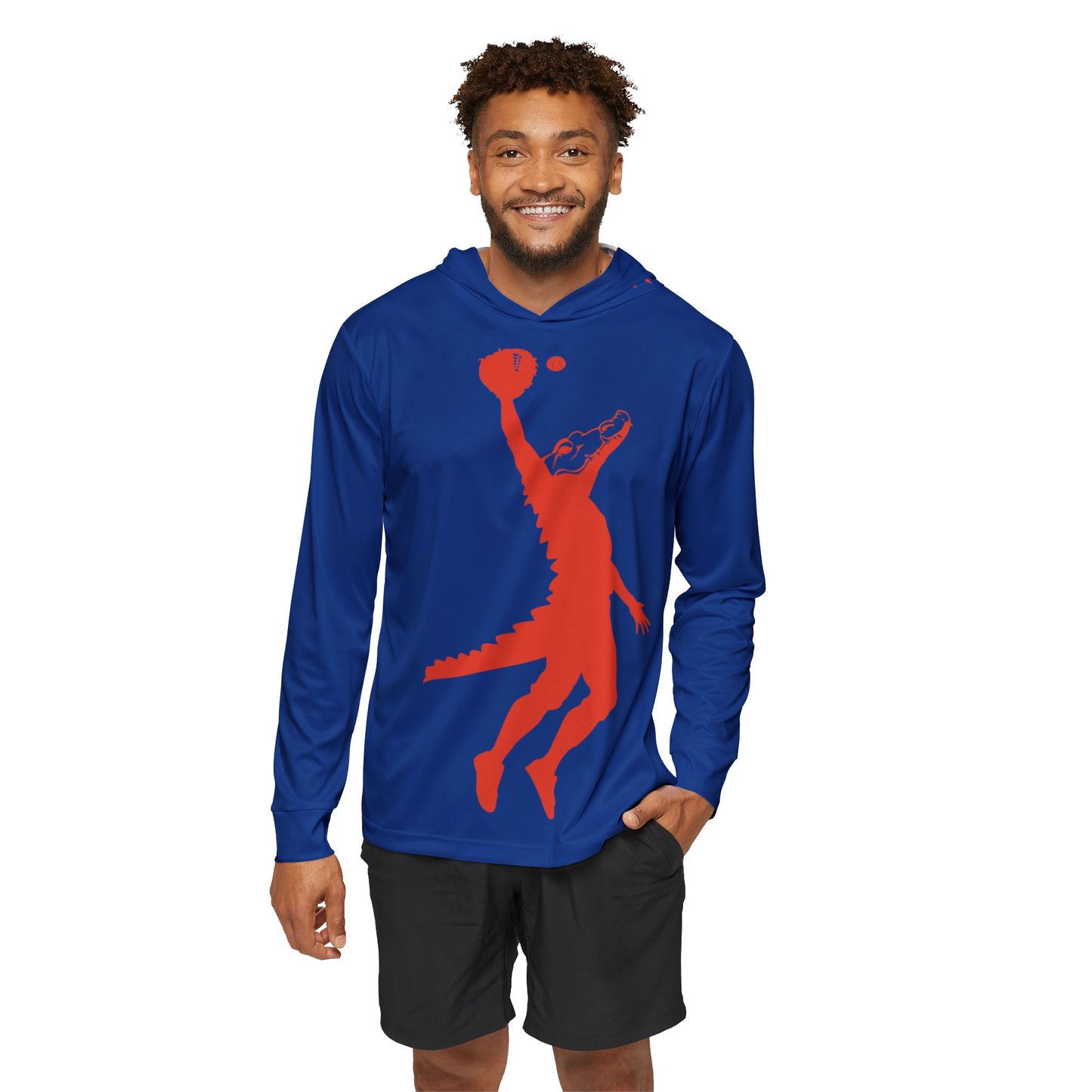 ChompMan Baseball (V6 / Blue) Men's Sports Warmup Hoodie (AOP)