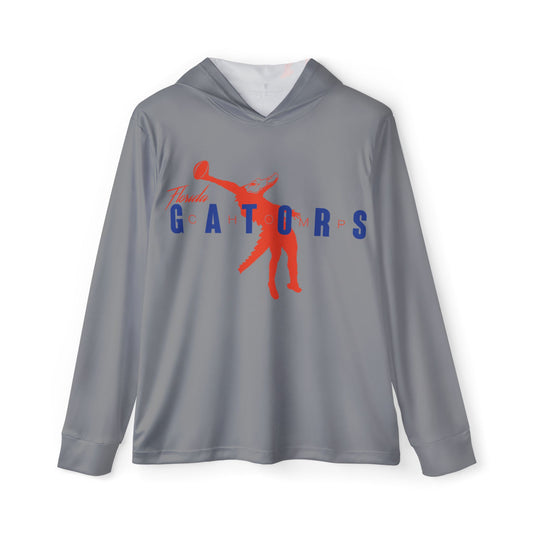 ChompMan Football (V2 / Grey) Men's Sports Warmup Hoodie (AOP)