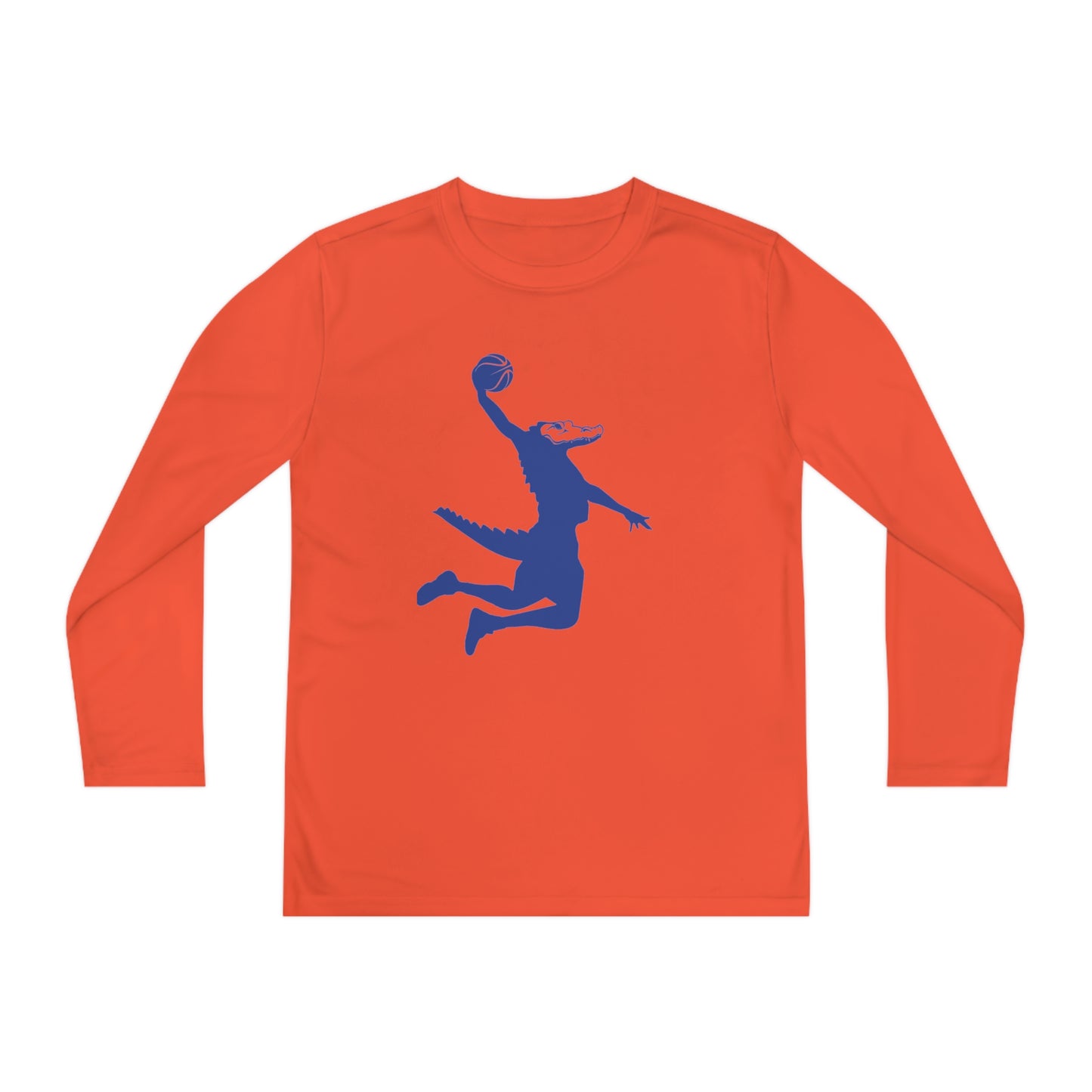 ChompMan Basketball (V5 / Orange) Youth Long Sleeve Competitor Tee