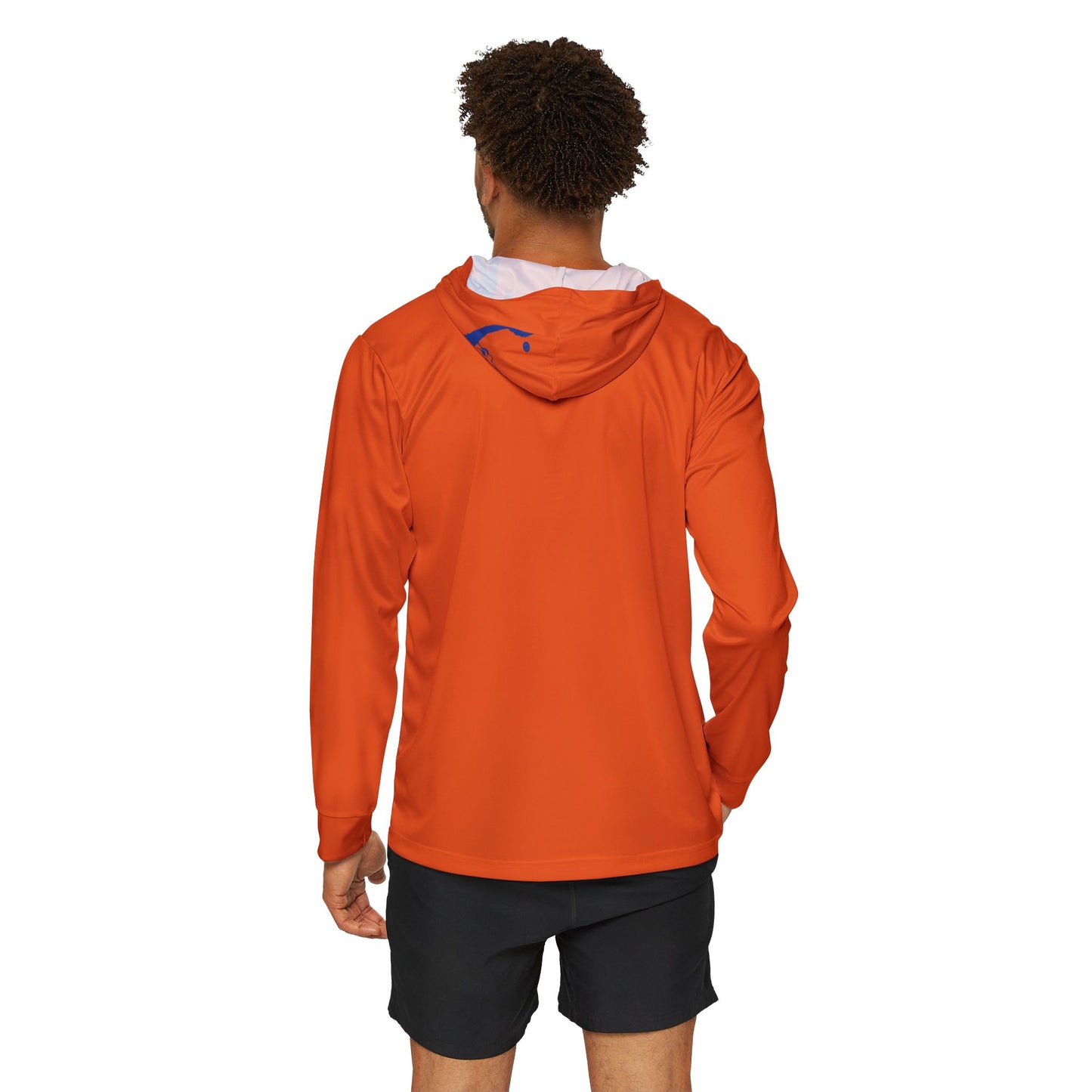 ChompMan Baseball (V5 / Orange) Men's Sports Warmup Hoodie (AOP)