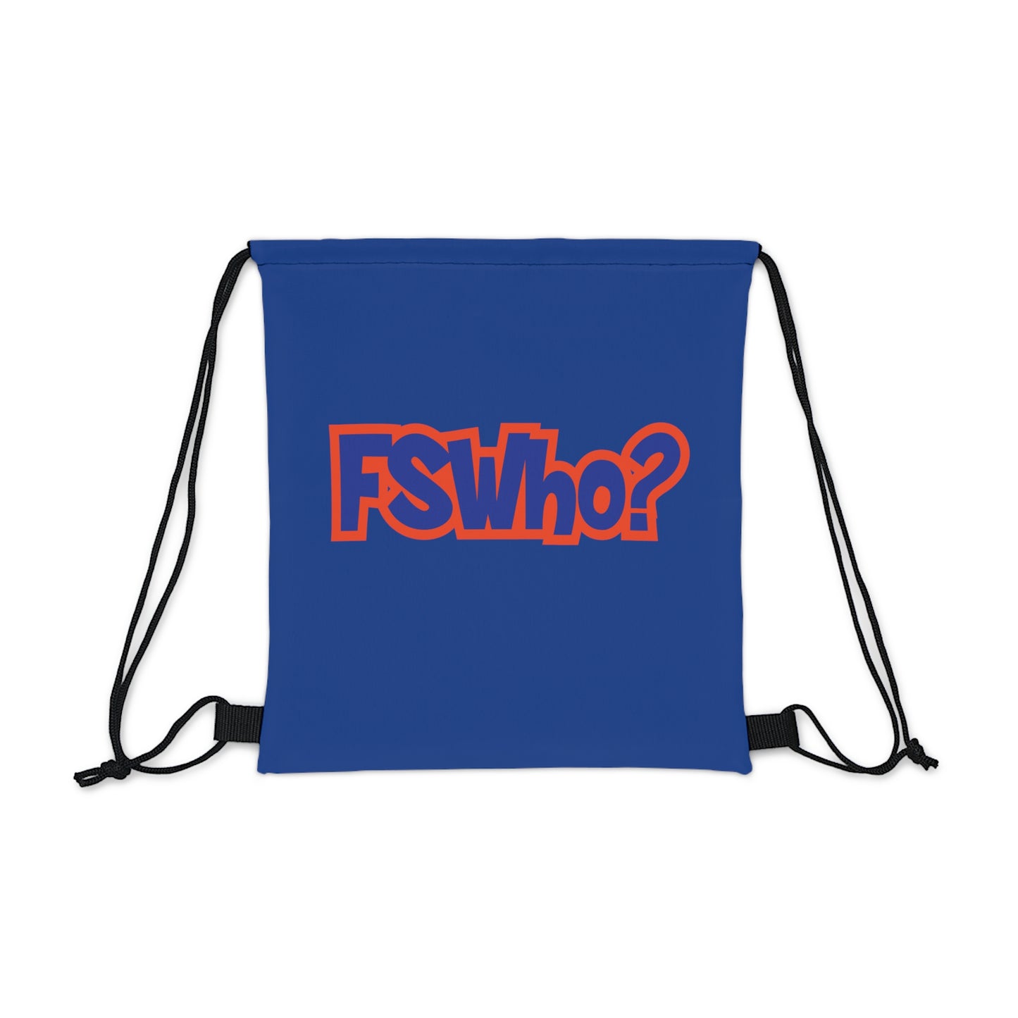 Outdoor Drawstring Bag FSWho w/? Blue Lettering (Blue)