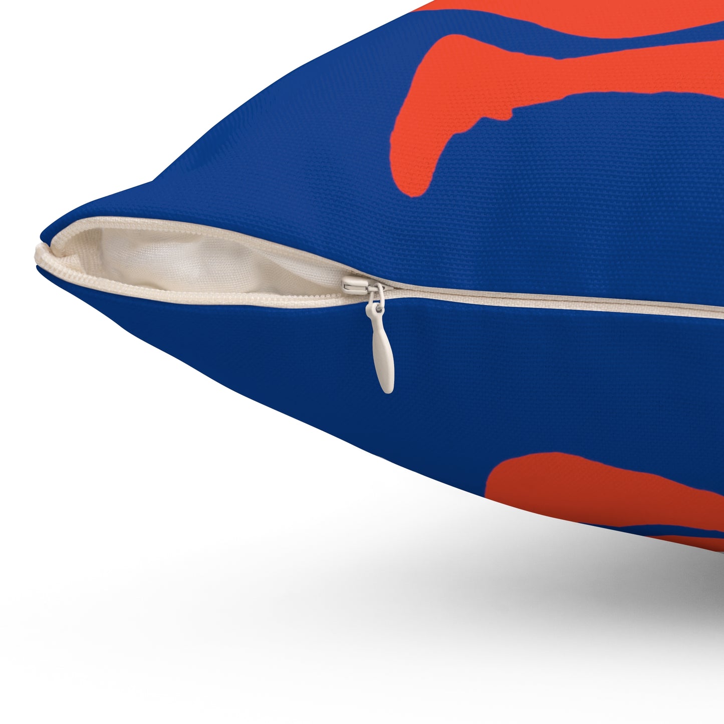 ChompMan Basketball (V6 / Blue) Spun Polyester Square Pillow