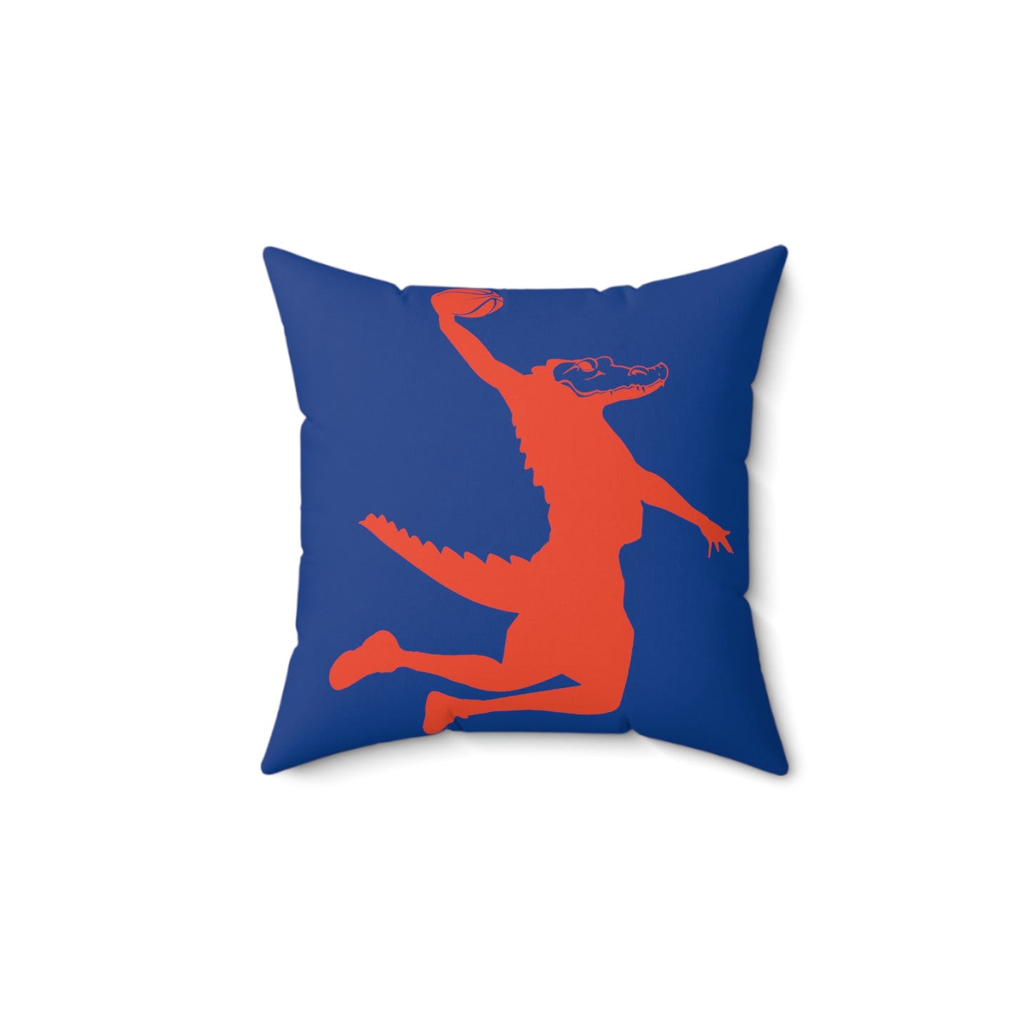 ChompMan Basketball (V6 / Blue) Spun Polyester Square Pillow