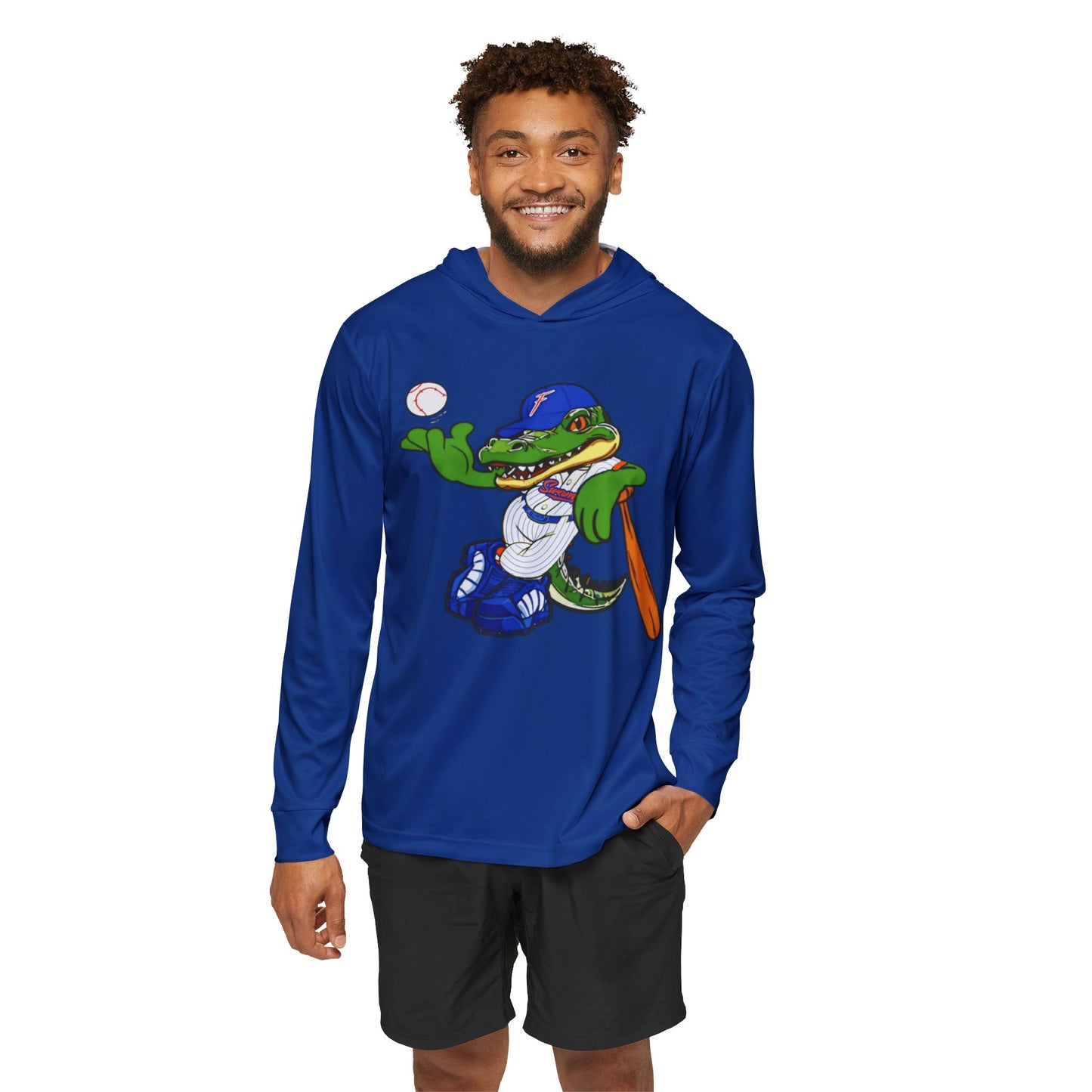 Swamp Baseball (Blue) Men's Sports Warmup Hoodie (AOP)