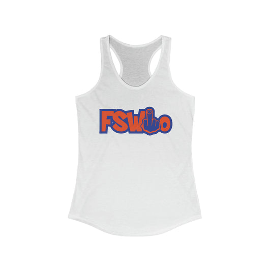 Women's Ideal Racerback Tank FSWho w/ Blue Finger