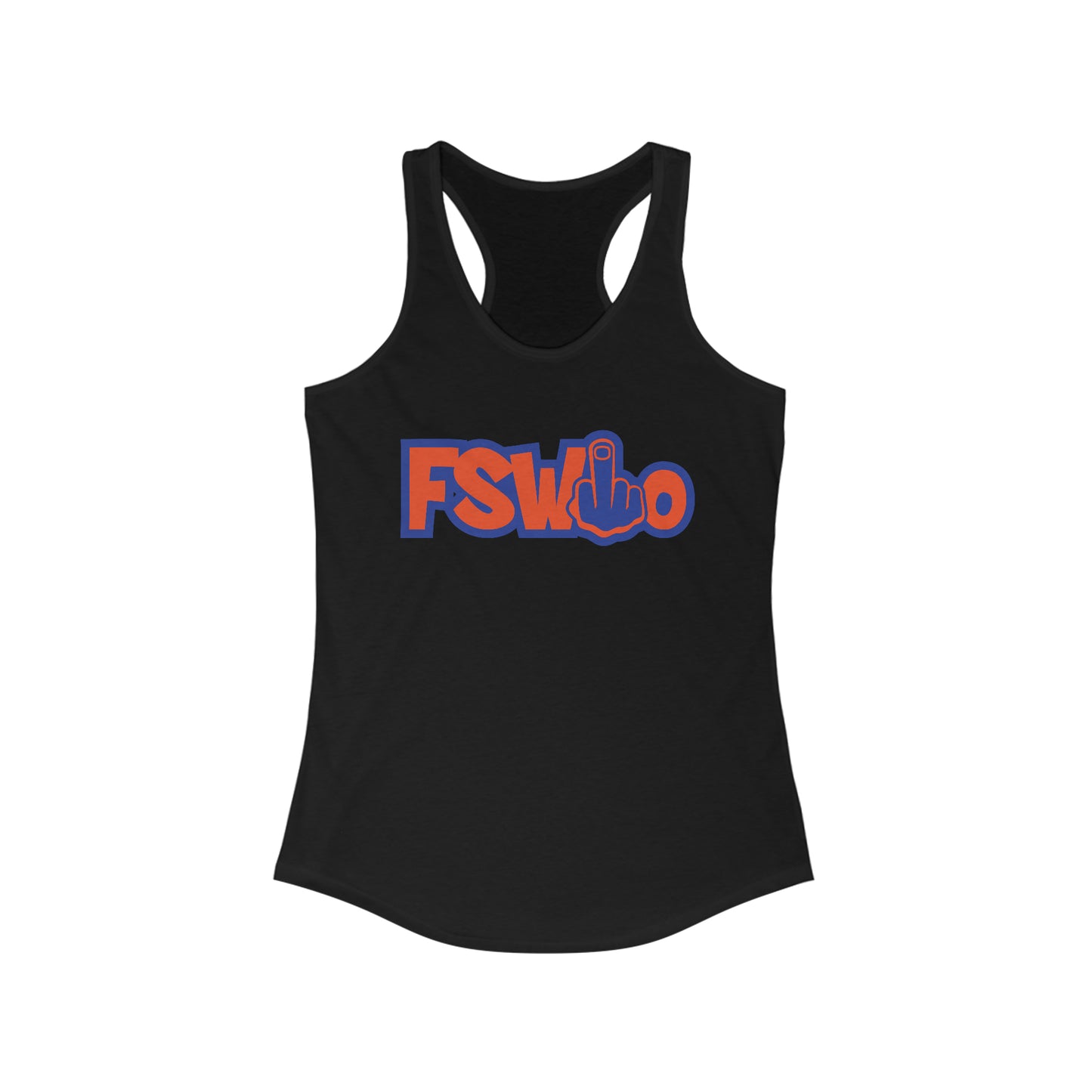 Women's Ideal Racerback Tank FSWho w/ Blue Finger