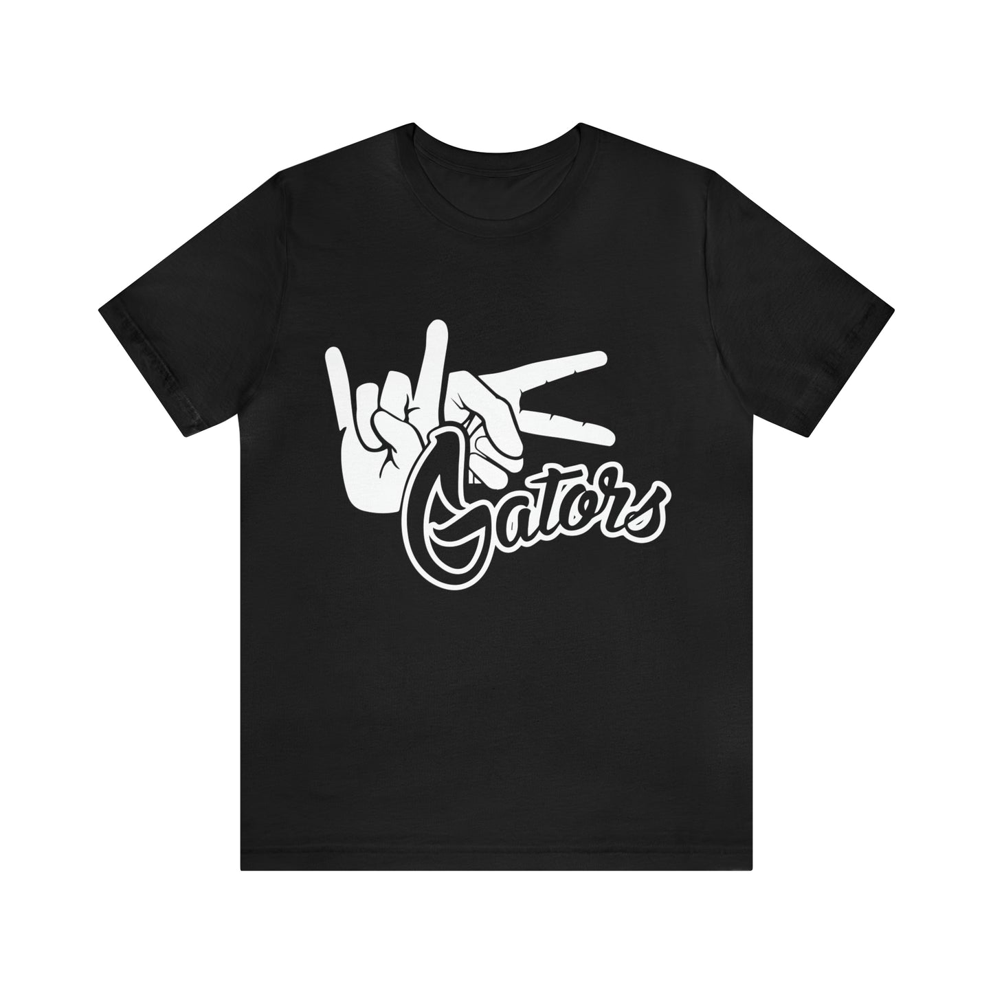 Unisex Jersey Short Sleeve Tee UF (Rock On) Gators Hands (Black and White)