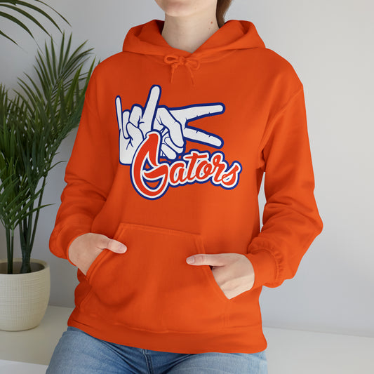 Unisex Heavy Blend™ Hooded Sweatshirt (Rock On) Gators Hands_V1