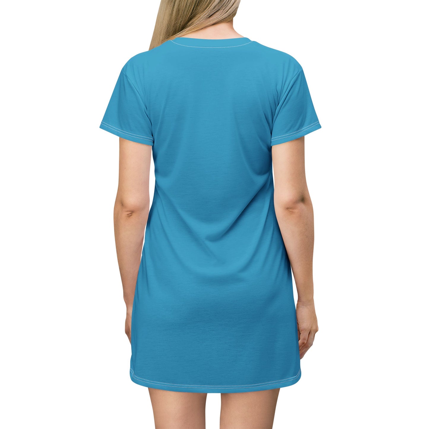 Phinz Up (V2 / Turq) T-Shirt Dress (AOP)