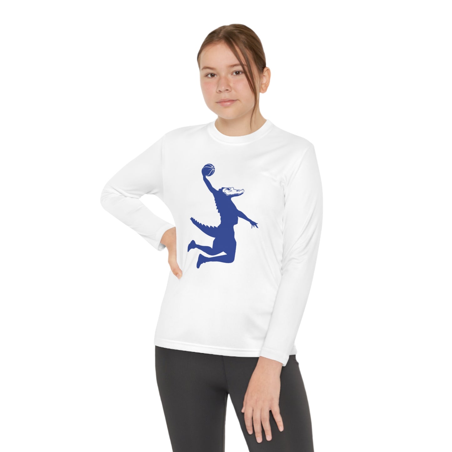 ChompMan Basketball (V5 / Orange) Youth Long Sleeve Competitor Tee