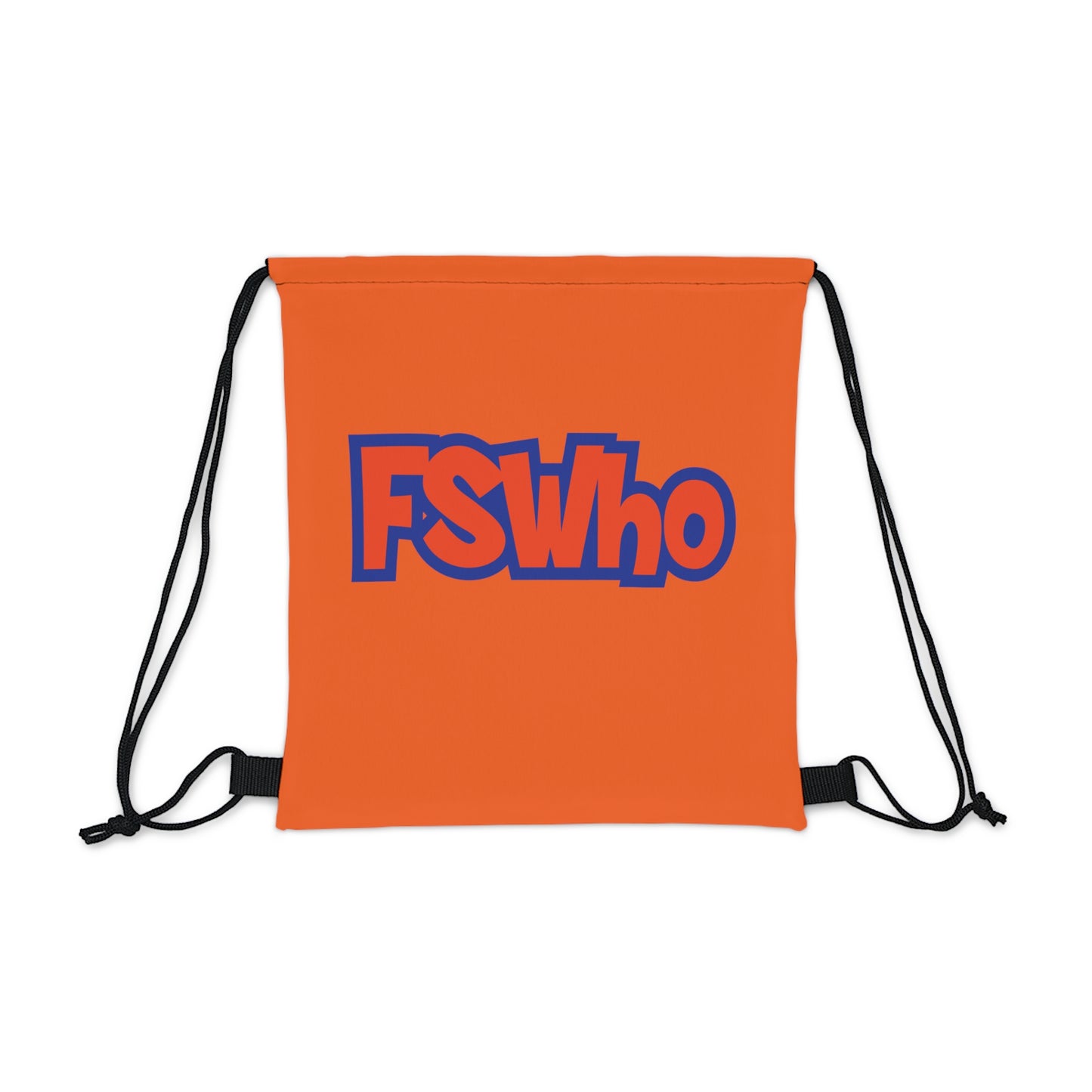 Outdoor Drawstring Bag FSWho Orange Lettering (Orange)