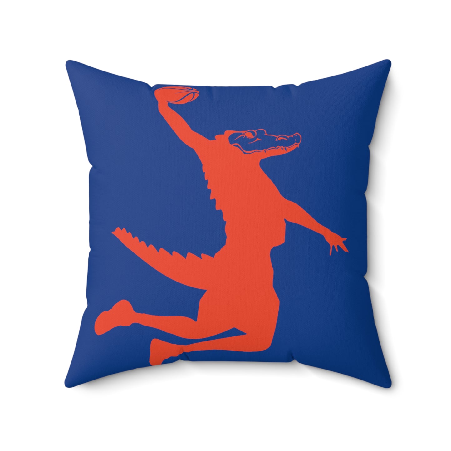 ChompMan Basketball (V6 / Blue) Spun Polyester Square Pillow