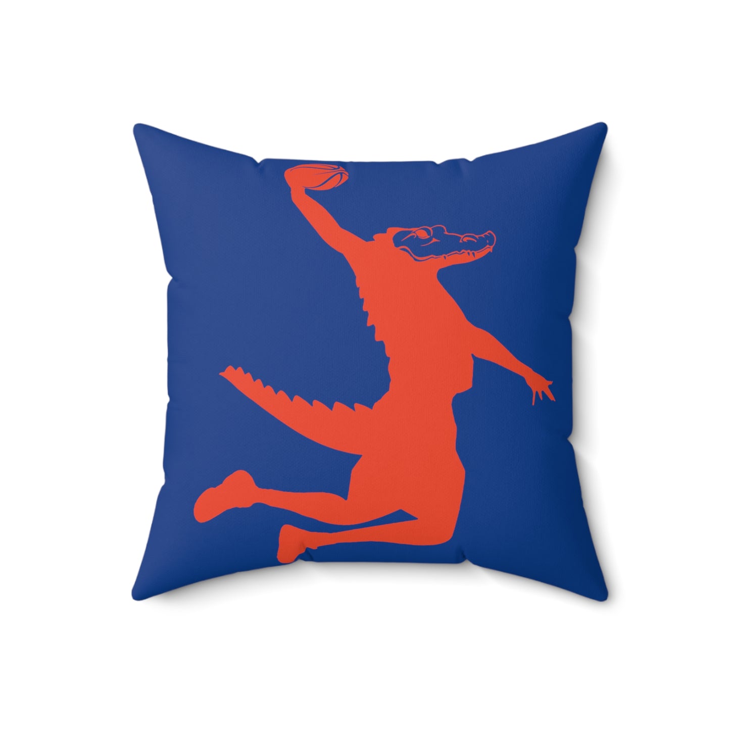 ChompMan Basketball (V6 / Blue) Spun Polyester Square Pillow