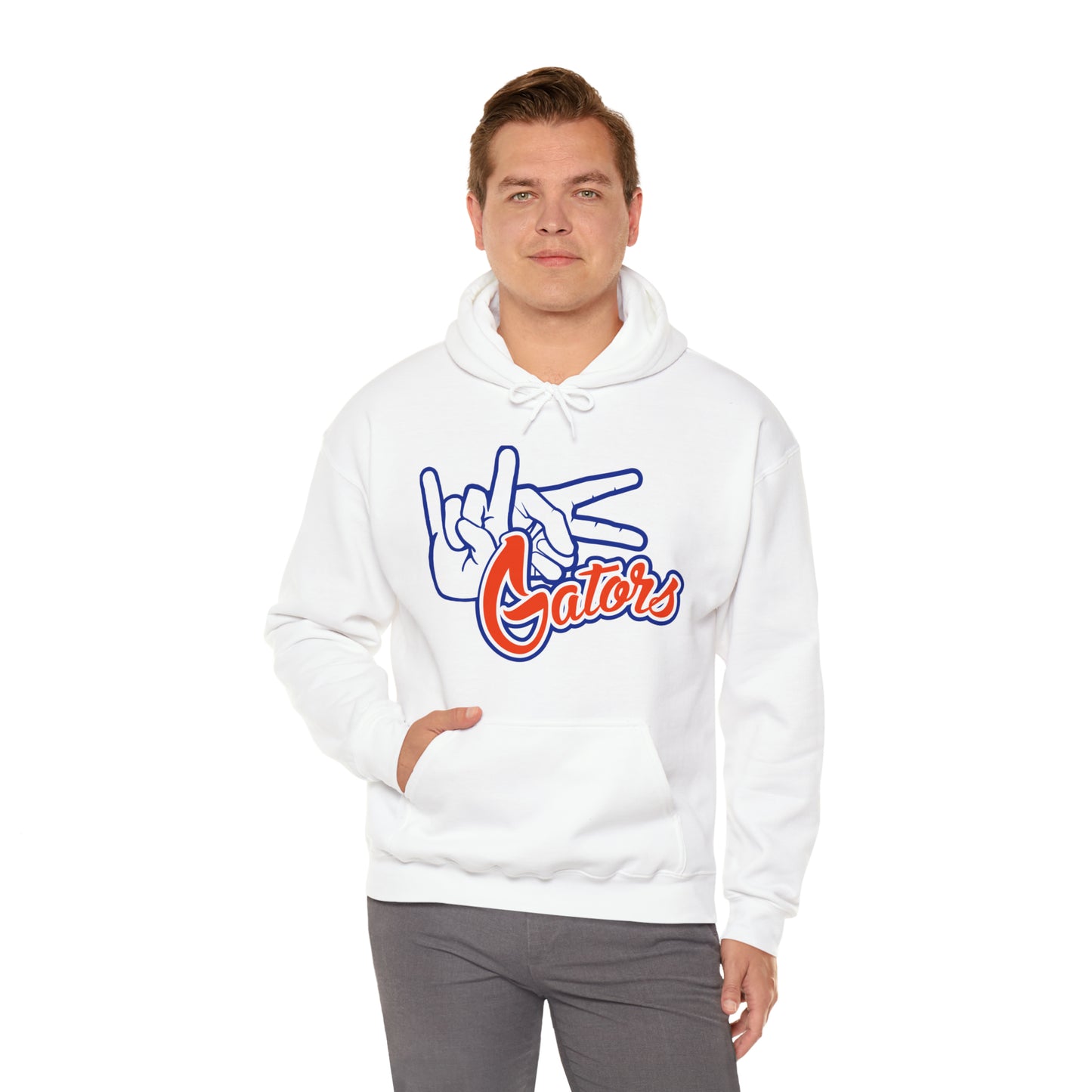 Unisex Heavy Blend™ Hooded Sweatshirt (Rock On) Gators Hands_V1