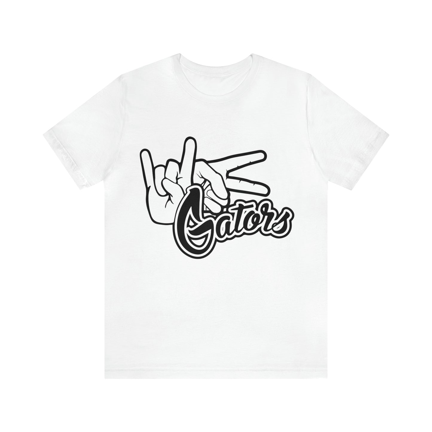 Unisex Jersey Short Sleeve Tee UF (Rock On) Gators Hands (Black and White)